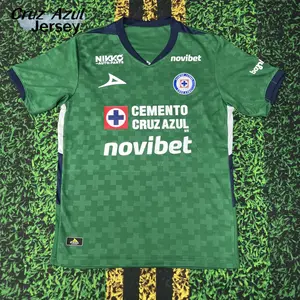 2526 Mexico League  Cruz Azul Away Green Home Blue Goalkeeper Short Sleeve Top Football Jerseys LIGAMX Fan Edition
