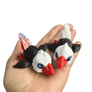 3d Printed multicolor eagles figurine great for decoration done in PLA plastic Gift Traditional