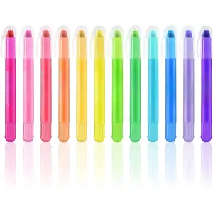 Highlighters, 12 Pack Assorted Colors Gel Highlighters Pens Set, Wax  Markers for Study Journaling School Book Supplies