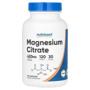 Nutricost Magnesium Citrate, 120 Capsules (105 mg per Capsule)