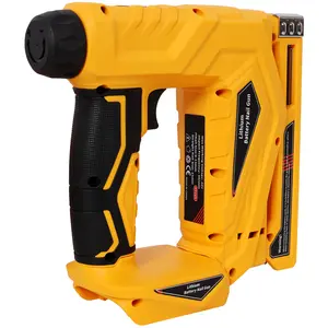 2-in-1 Cordless Brad Nailer & Narrow Crown Stapler, Compatible with Dewalt 20V MAX Battery, Adjustable Depth Power Nail Gun with Safety Lock, Portable Professional Woodworking DIY Fastening Tool (Tool Only)