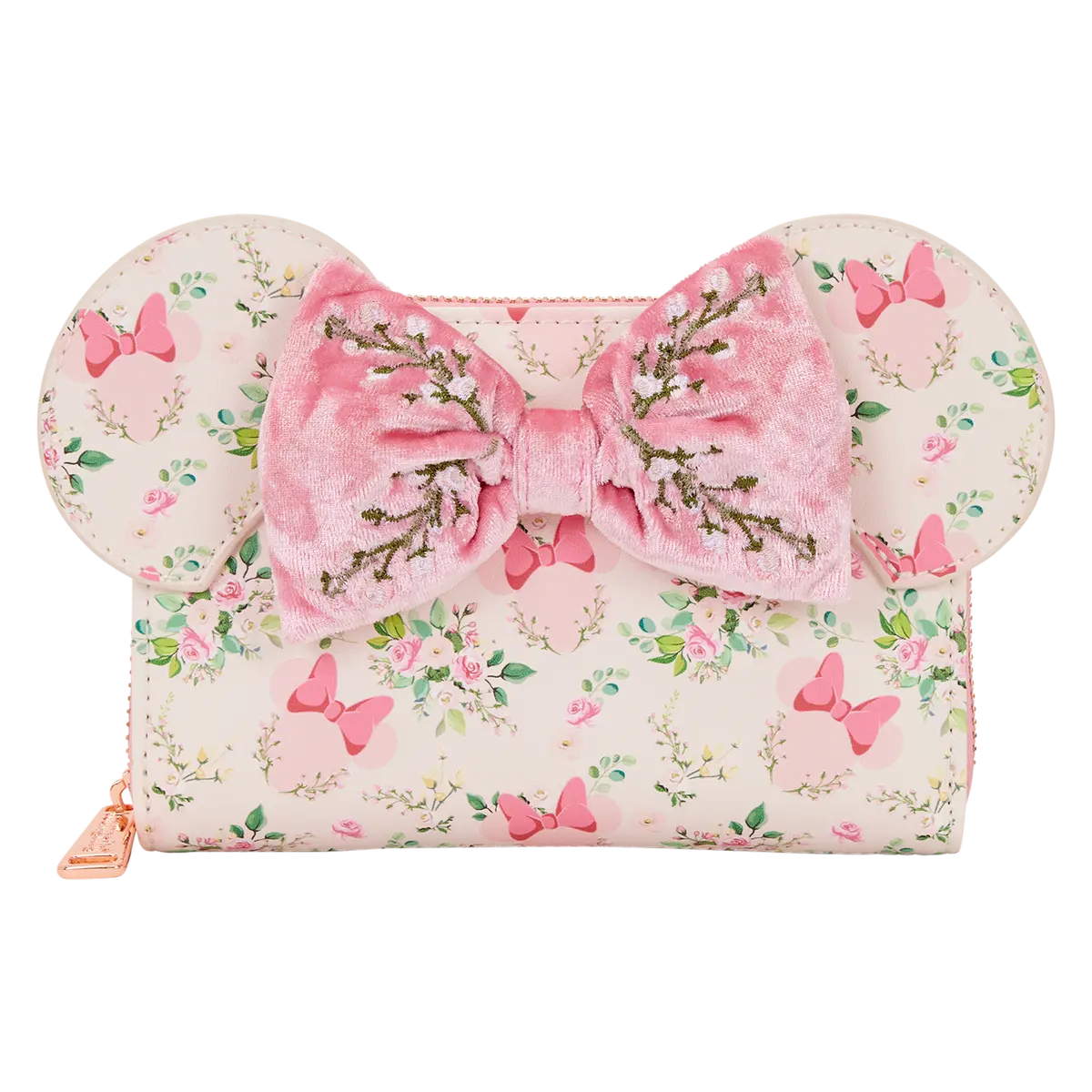Minnie Mouse Floral Zip Around Wallet