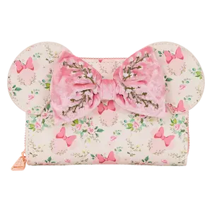 Minnie Mouse Floral Zip Around Wallet
