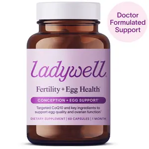 Ladywell Fertility + Egg Health Supplement for Women - Supports Conception, Egg Quality & Hormone Balance with CoQ10, Folate & Antioxidants - Doctor Formulated Fertility Booster- Healthcare