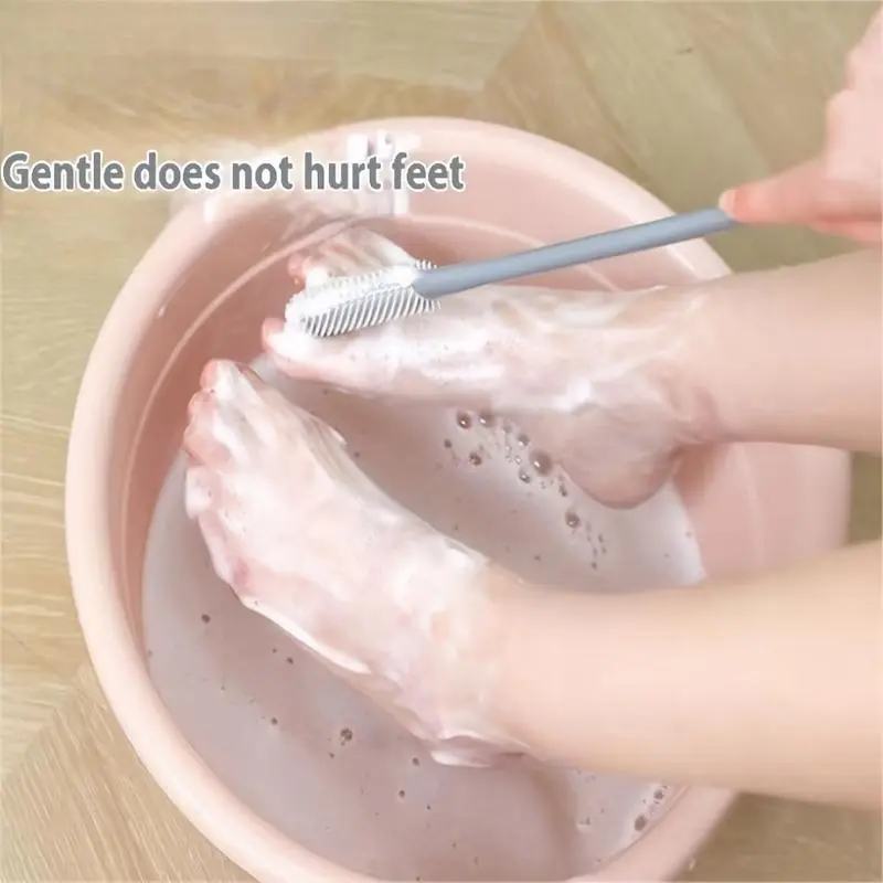Ergonomic foot hydrotherapy scrub brush, exfoliating massage brush, Foot scrubber, body scrub brush - bathroom shower accessories for deep cleaning and relaxation