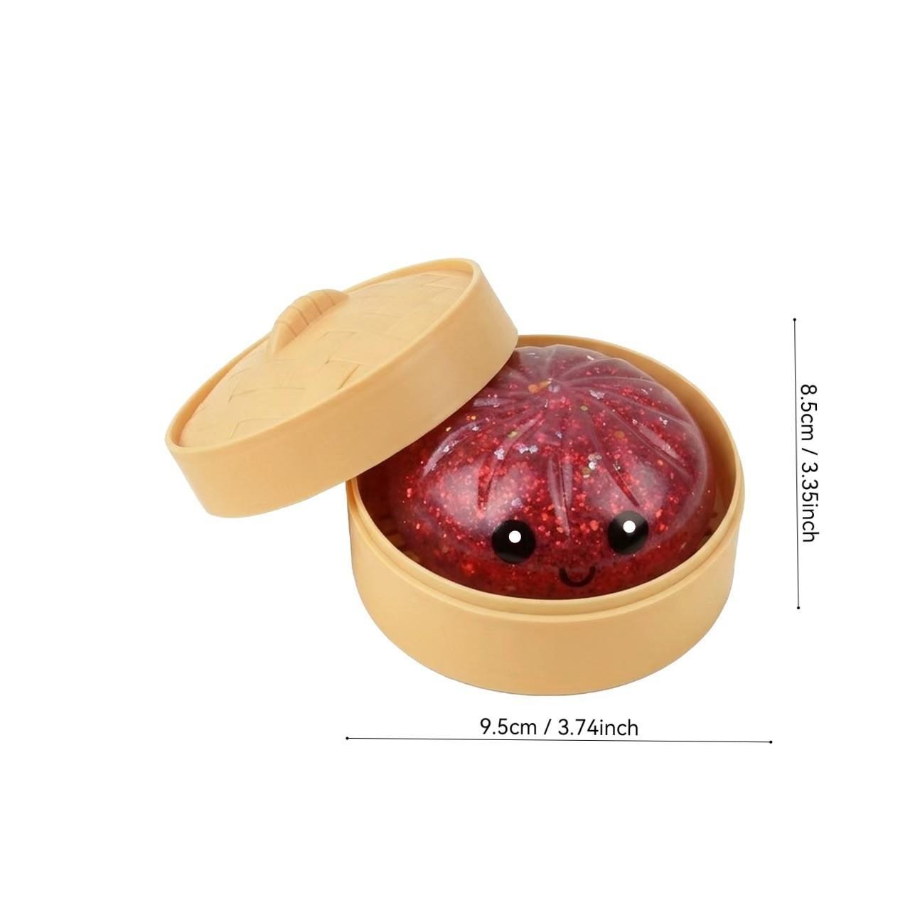 Cute Dumpling Squeeze Toy Box - Creative Sensory Game & Stress Reliever, Soft Dough Fidget Ball for Office, School, or Casual Play