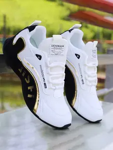 Men's Fashionable Lace Up Low Top Sneakers, Casual Breathable Comfortable Versatile Sports Running Shoes, Running Footwear, Male Versatile Round Toe Shoes for Daily Wear, Athletic Shoes, Walking Shoes