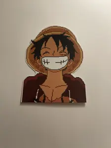 pixel sticker - luffy from one piece