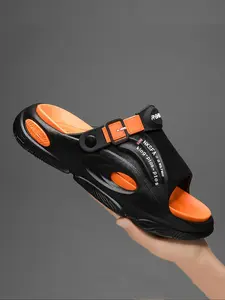 Men's Fashionable Patchwork Design Slides, Lightweight Slipper, Casual Comfortable Breathable Non-slip for Indoor & Outdoor Wear, New Style Beach Shoes for Men, Non Slip Slippers