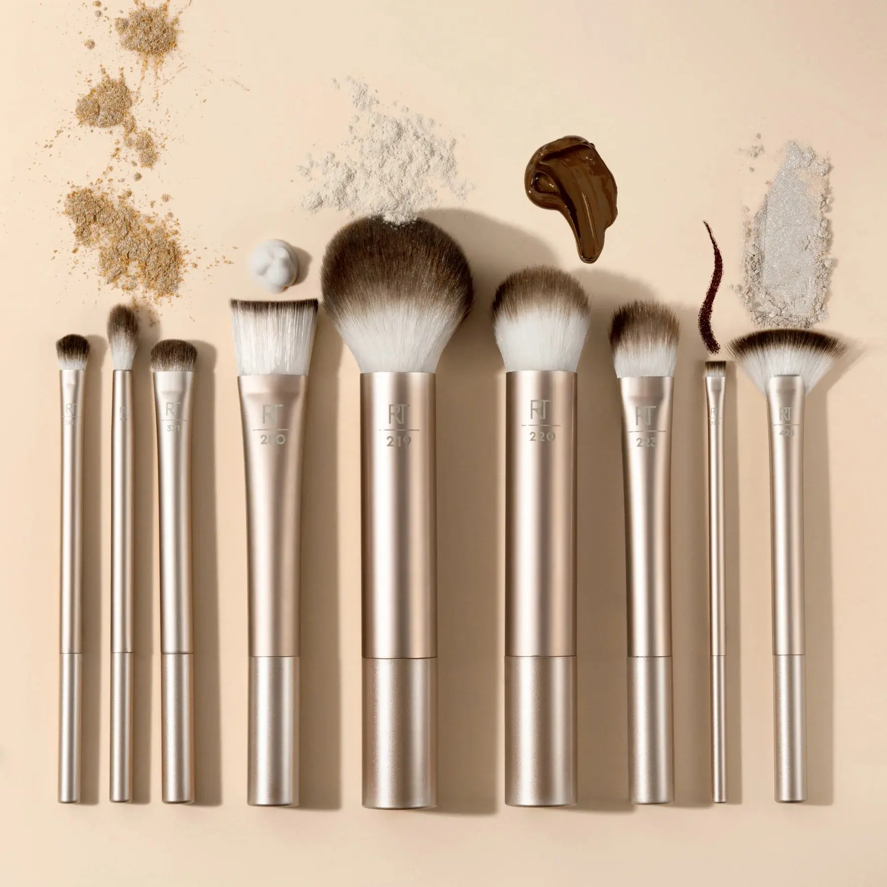 Real Techniques Au Naturale Makeup Brush Set 9 Piece Glow Kit
