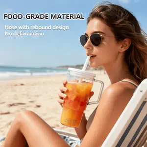 40oz Tritan BPA-Free Large Tumbler with Straw & Handle Reusable Water Cup