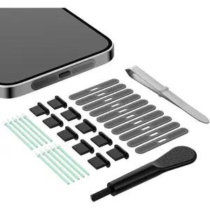 USB C Dust Plug, Anti Dust Port Cover Type C  Port Protectors Plug, Includes Phone  Net Stickers,for  17 16 15 Pro Max/Plus, USB-C Devices