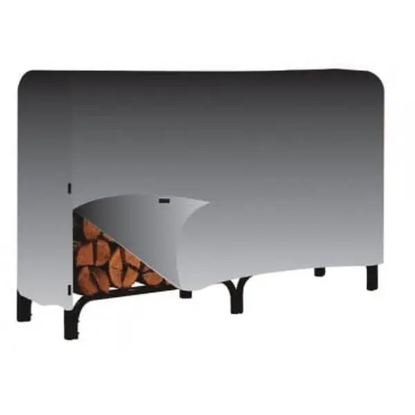 Wetsel 634552 15214 8 ft Vinyl Firewood Log Rack Cover, Fits 8-ft Racks, 98x26x44", Heat-Absorbent, Assists Drying Dry Logs, Home Supplies Dust Cover, Absorbs Heat