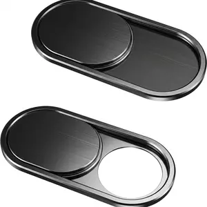 Metal Webcam Cover Slide ,2-Pack SOITPOP Tech Accessories 0.023 Inch Ultra-Thin Portable Metal Web Camera Cover for Macbook Pro, iMac, Laptop, PC, iPad Pro, iPhone 8/7/6 Plus, Protect Your Visual Privacy