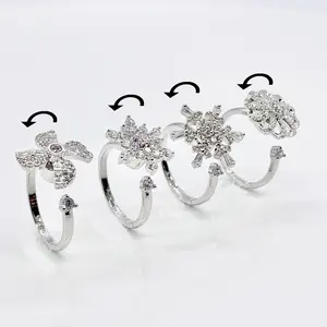 Adjustable Rotating Fidget Spinner Ring