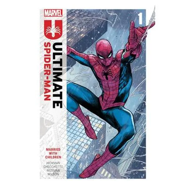 Ultimate Spider-Man Vol. 1: Married with Children - Jonathan Hickman, English Trade Paperback, Featuring Green Goblin & Mary Jane, 9.8" H x 6.5" L x 0.4" W