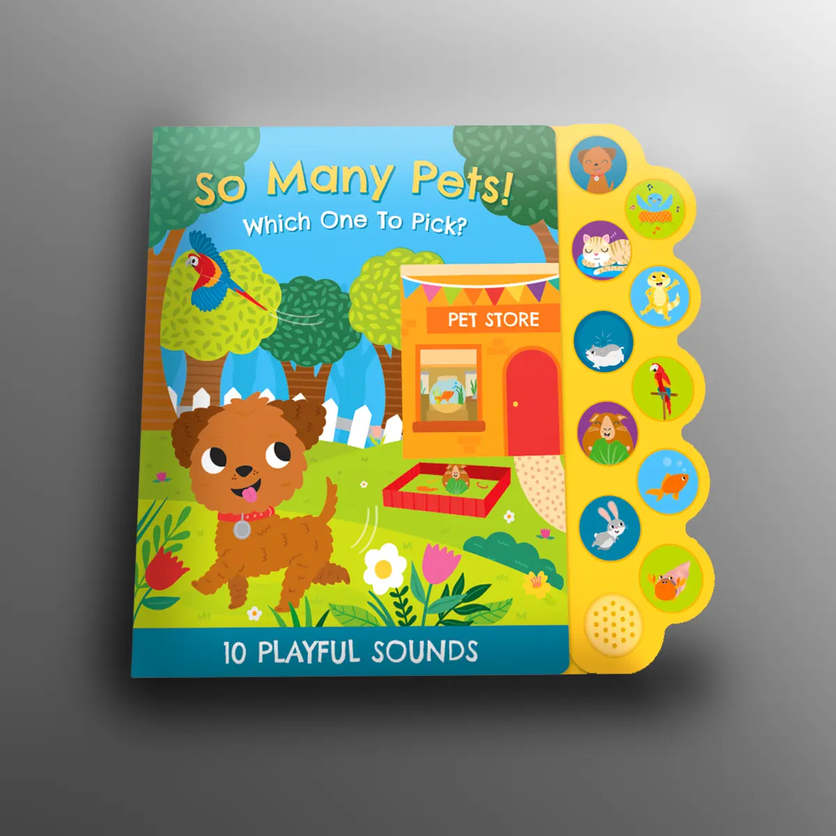 Aud’s Auditory Learning Interactive Book for Kids - Engaging Sound Effects Picture Book with "So Many Pets! Which One to Pick" Theme, Preschool Learning Book, Early Reading Book