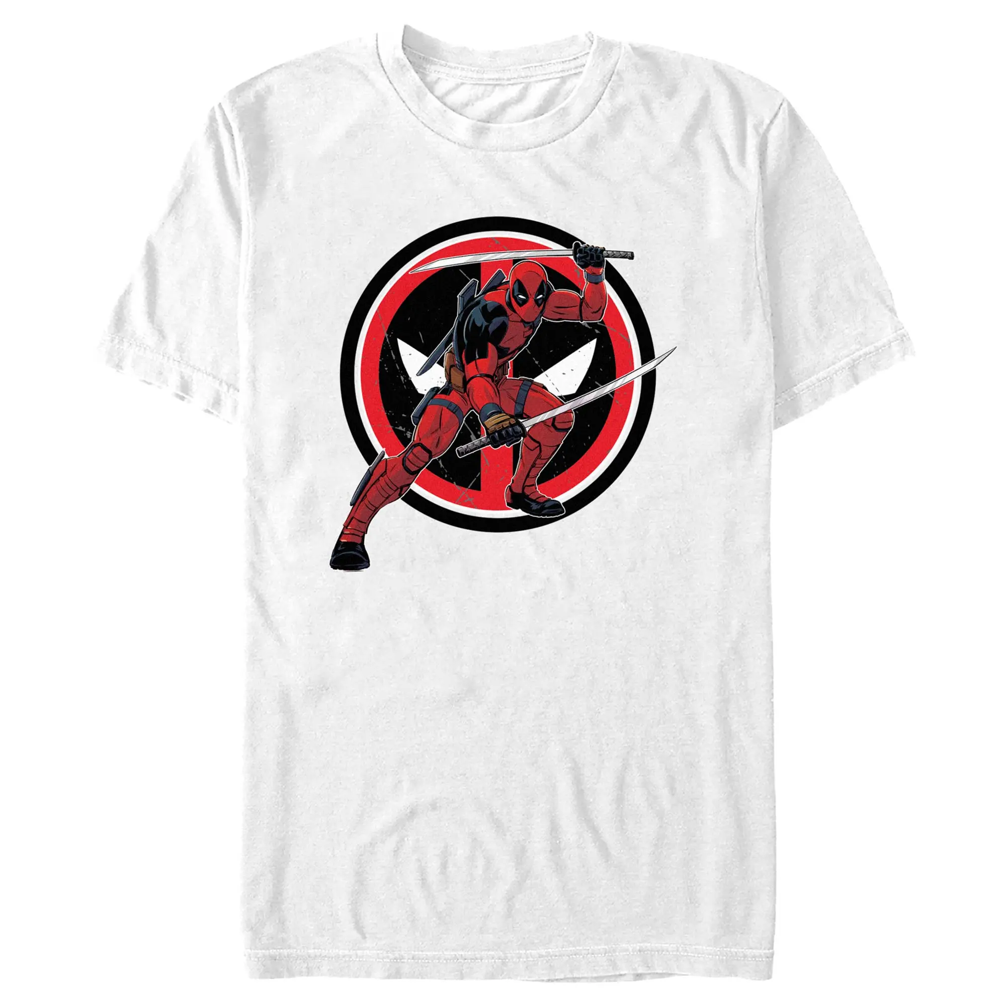 Men's Marvel Deadpool & Wolverine Combat Ready Short-Sleeve T-Shirt, Stylish Casual Streetwear Apparel