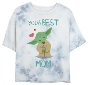 Junior's Star Wars Mother's Day Best Mom Cartoon Yoda T-Shirt