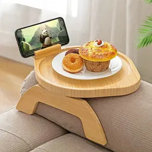 Home Sofa Arm Tray Couch Arm Clip Table Portable Couch Cup Holder Portable Snacks Drinks Remote Control Coffee Sofa Armrest Tray