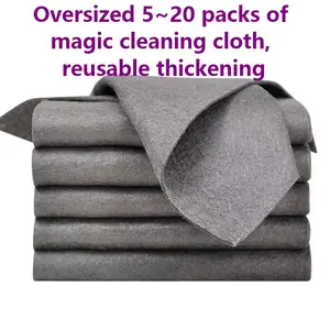 Thickened Microfiber Cleaning Cloths EXtra Large 5~20 Pack Magic Cleaning Cloths, Reusable Thickened Streak-free Magic Cleaning Wipes, Microfiber Cleaning Cloths for Car Windows Mirror Glass