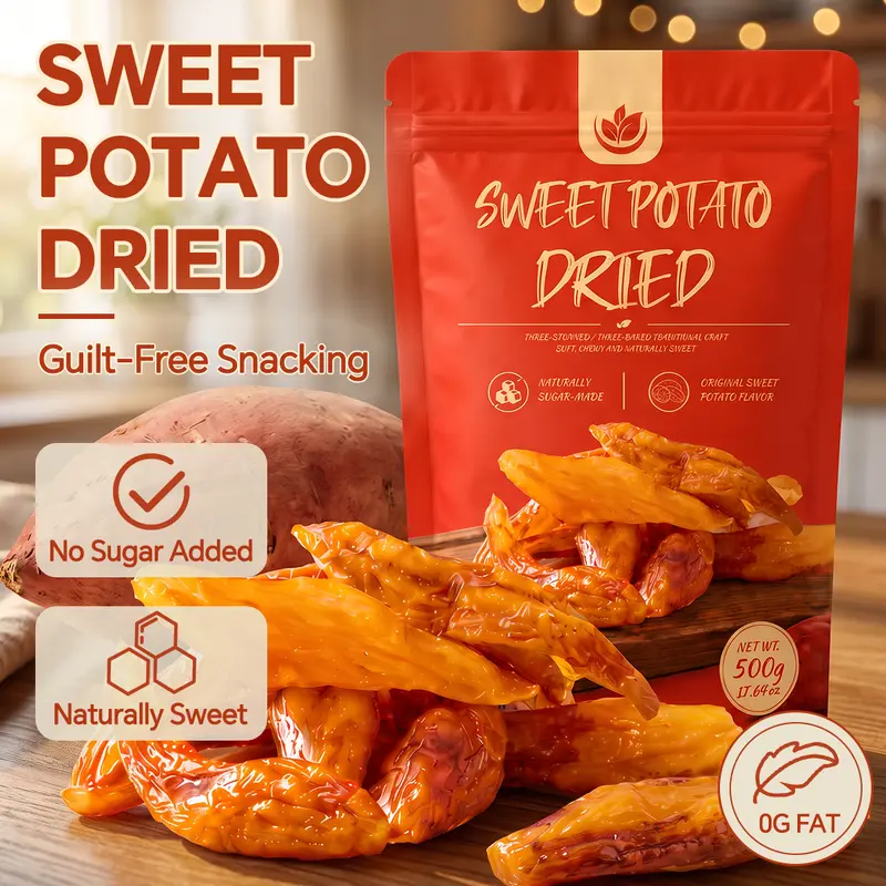 Fitness meal replacement snack: Rich in natural nutrients, made from whole dried sweet potatoes! These snacks allow you to eat with peace of mind and without guilt.-V