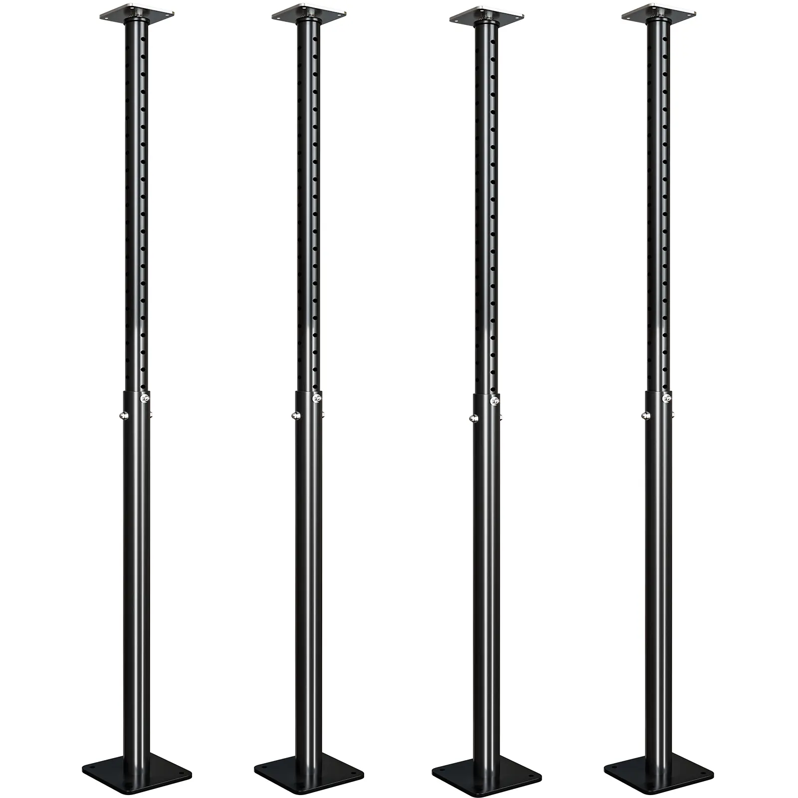 4 Pack 55"-98" Adjustable House Floor Wall Jack, 18000 lb Max Load Capacity  Floor Joist Jack for Leveling, Framing, Basement, Crawlspace, Beam, Roof, Stair and Ceiling Support