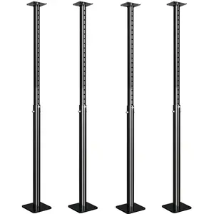 4 Pack 55"-98" Adjustable House Floor Wall Jack Post Pole Rod Fit for Leveling Framing Basement Crawlspace Beam Roof Stair Ceiling, Floor Joist Jack for House Lifting Temporary Support