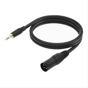 3.5mm TRS Stereo Mini Jack to 3-Pin XLR Male Balanced Audio Cable Adapter, 300cm Alloy Construction for Mobile Recording Equipment, Noise-Reducing Home Audio Use