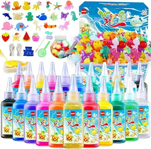 Magic Water Elf Toy Kit–Squishies for Kids, 20 Gels & 10 Molds, Magic Gel Water Pets Sensory Toy, Fun DIY Craft Kit, Party Favors, Birthday & Christmas Gifts for Kids Ages 3+