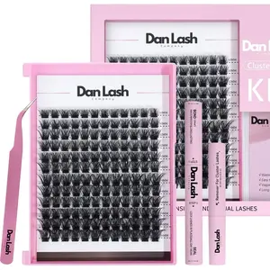 Eyelash Cluster Kit, Includes Eyelash Adhesive, Eyelash Remover, Tweezers, Cluster pack (Angel)