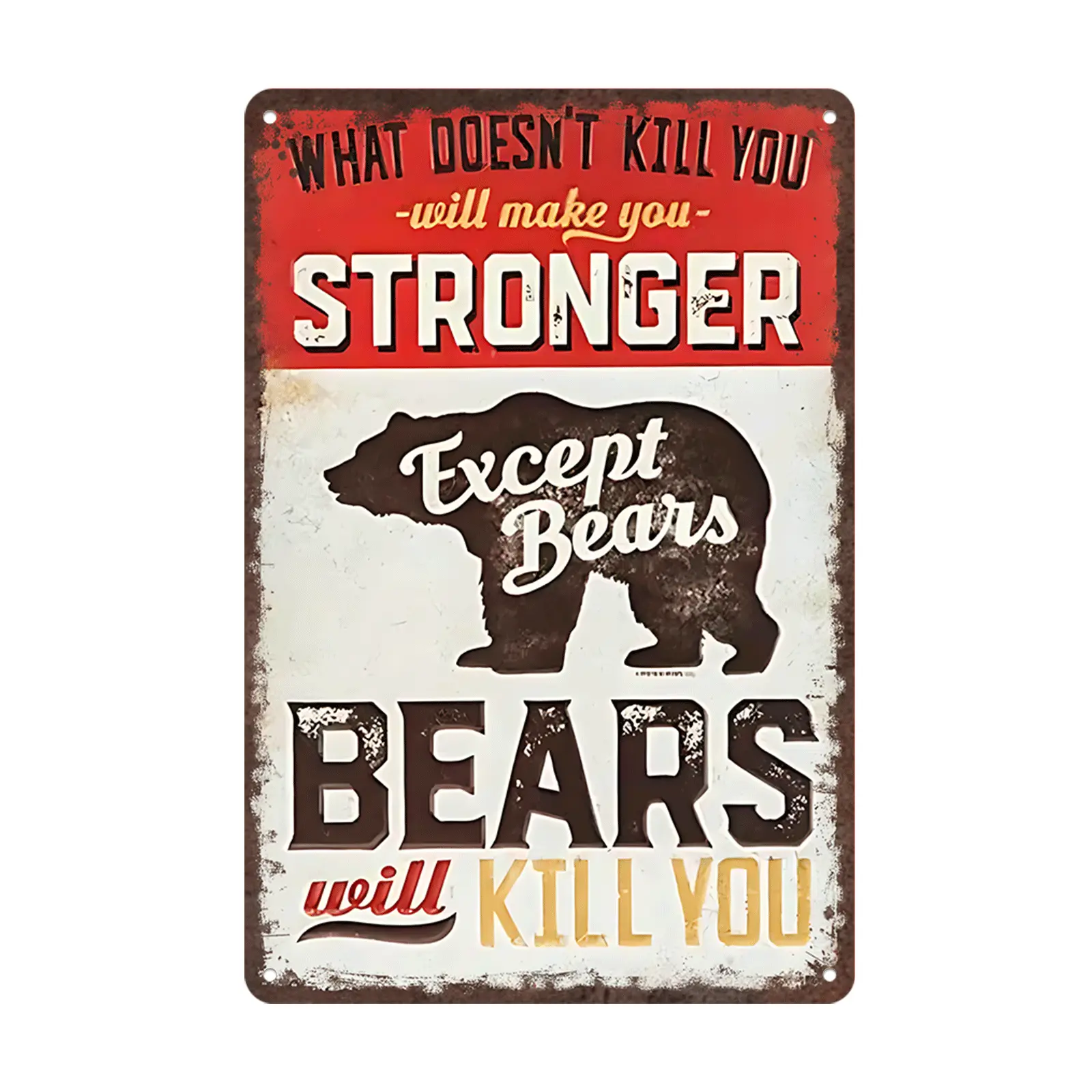 Vintage Industrial Aluminium Sign (8x12 in) - Sturdy Hanging Plaque, Rustic Home Decor, Adult Housewarming Holiday Gift for Cafe, Outdoors, Farmhouse, Home Supplies, Universal