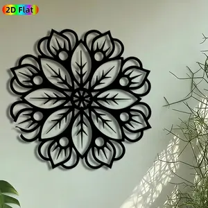 1pc Mandala Leaf Metal Wall Art, Floral Mandala Statue Mural, Intricate Craftsmanship, Artistic Metalwork, Perfect for Housewarming, Wedding Decor, Perfect for Living Room Bedroom Yoga Studio Decor, Ideal Gift for Boho Decor Enthusiasts.