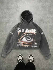 Men's Graphic Hoodie Street Style, Casual Street Fashion, Loose-Fit Soft Breathable Fabric, Perfect for Music Festivals & Trendy Gatherings