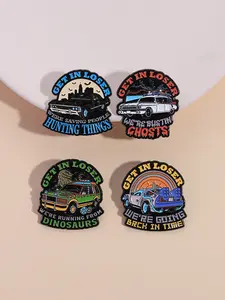 Vintage Car Pins Set 'gen in Loser' Slang Quotes, American Retro Style Durable Metal Pins, Christmas Gift/garage Decor/men's Slowdown Gift
