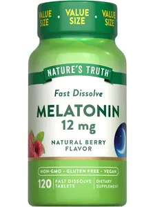Melatonin 12 mg | 120 Tablets | Maximum Strength | for Sleep