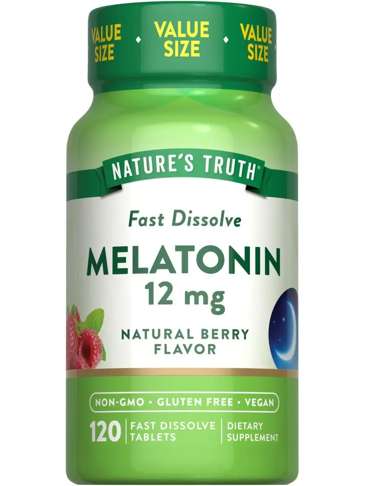 Melatonin 12 mg | 120 Tablets | Maximum Strength | for Sleep