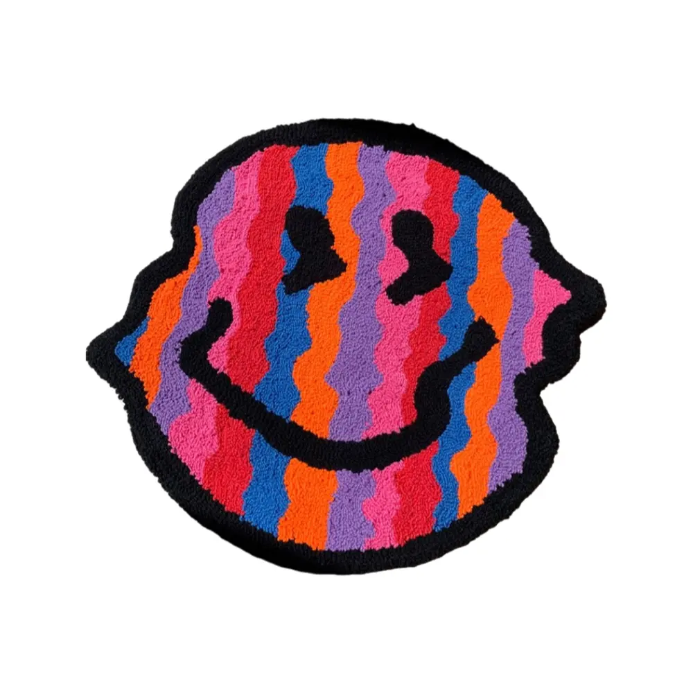 Twisted Smiling Tufted Carpet Rug Purely Handmade Soft Suitable for Room Decor Fluffy Carpets Bedroom Bathroom Independent