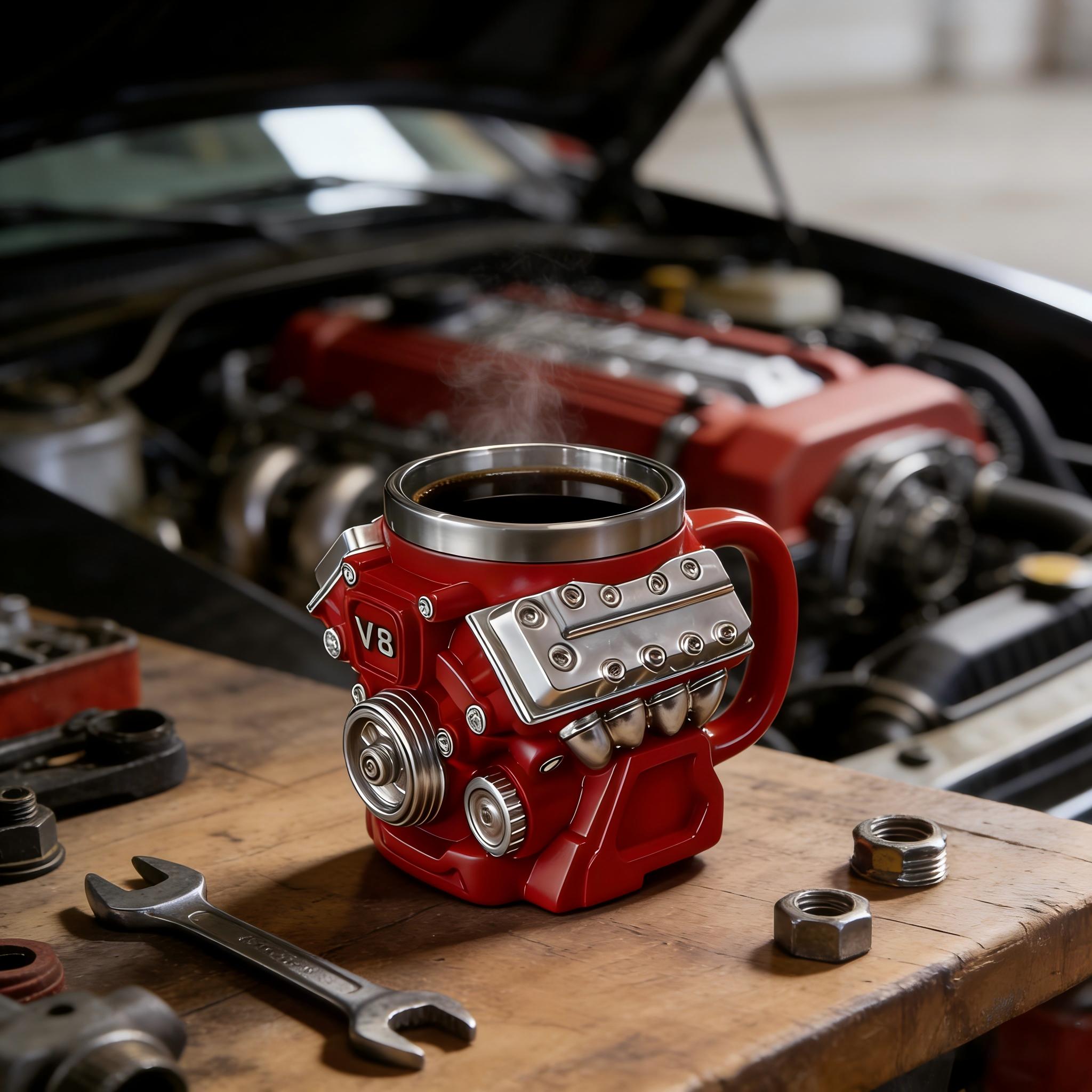 Engine-Inspired Novelty Coffee Mug – Fun Car Culture Desk Decor Drinkware for Garage, Office & Gaming Setup | Cool Gift for Him, Dad & Car Lovers Engine-Inspired Novelty Coffee Mug – Fun Car Culture Desk Decor Drinkware for Garage, Office & Gaming Setup | Cool Gift for Him, Dad & Car Lovers