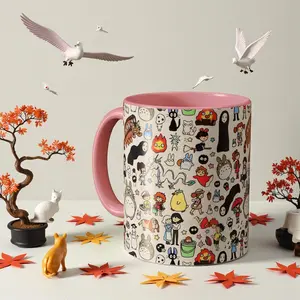 Inspired by Studio Ghibli Spirited Away Totoro Forest Spirit Ceramic Mug 11oz