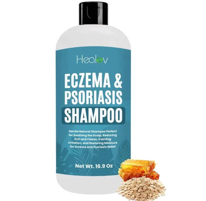 Eczema Shampoo – All-Natural Dermatitis & Psoriasis Treatment for Dry, Itchy, Flaky Skin – Daily Dandruff & Scalp Treatment – Itchy Scalp Relief for Men, Women & Kids – Eczema Soap Shampoo 16.9 oz
