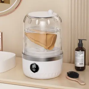 Small washing machine, touch screen display, three-speed adjustment function, top-opening lid design to prevent water leakage, convenient for personal hygiene care, suitable for kitchen towel cleaning