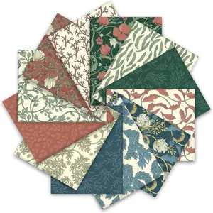 12Pcs Retro Floral Cotton Bundles Floral Fat Quarters Vintage Quilting Patchwork for DIY Craft Home, 18 x 22 Inch