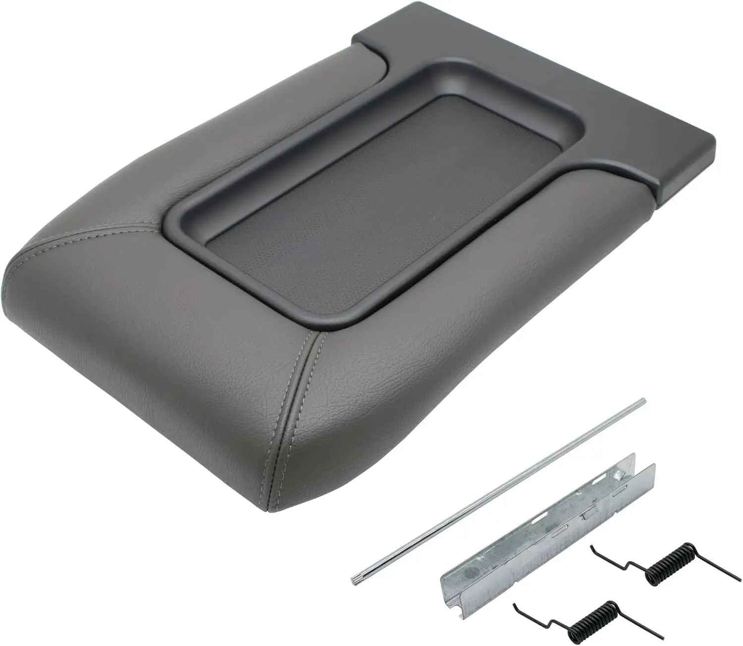 Center Console Lid Replacement Kit for 1999 2000 2001 2002 2003 2004 2005 2006 2007 Silverado/Avalanche/Suburban/Sierra/Yukon Replaces Number 19127364, 19127365, 19127366 (Dark Gray)