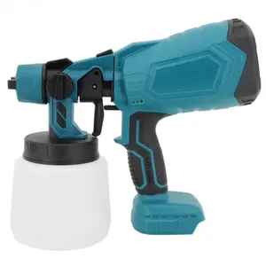 Spray gun, 850-watt spray gun, equipped with two sets of 1300 mAh batteries, 800 ml container, handheld low-pressure spray gun, suitable for indoor and outdoor use in the home, has 3 types of electric spray gun models, cordless copper motor spray gun