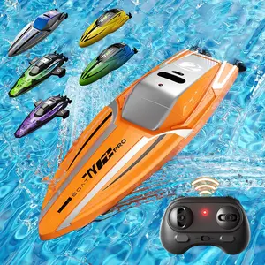 Mini Remote Control Boat, USB Rechargeable Waterproof Racing Boat Toy with 3.7V/100mAh/0.37Wh Lithium Battery, Indoor & Outdoor Toy for Kids, Rc Boat