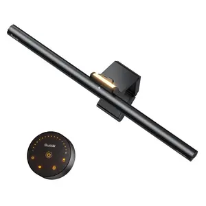 Quntis Glow Pro Monitor Light Bar with Remote for All Monitor Types Webcam Friendly 16.7 Dual Light Home Office Desk Lamp Modern Design Adjustable Easy Installation for Curved Monitors