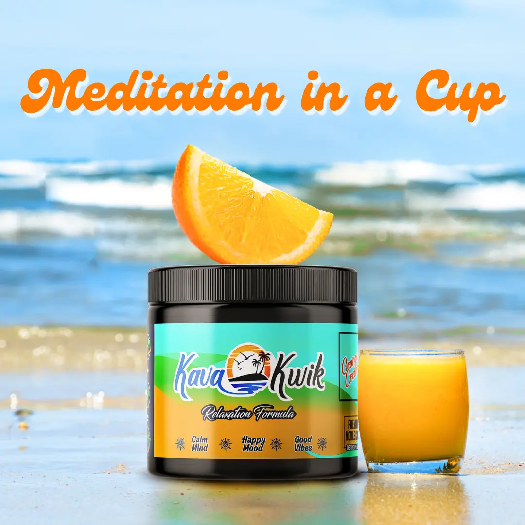 KavaKwik Potent Instant Flavored Kava Drink Mix - 20-Serving Jar, Sugar-Free, Gluten-Free Relax Formula Wellness Supplement with Botanical Extracts, Meditation, Social Battery & Post-Workout Unwind Aid