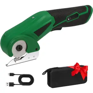 Cordless Electric  Upgraded, 4V Electric Cardboard  Rechargeable Fabric Mini  Rotary Multi- Power Tool with Safety Lock & LED Light for Carpet Leather Felt Storage Box