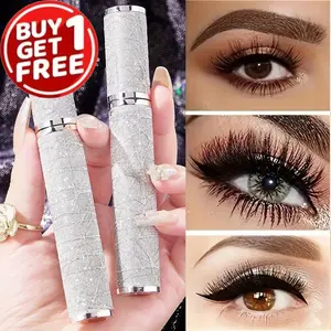 Buy 1 Get 1 Waterproof Mascara, Long-Lasting Voluminous Lashes, Sweatproof Smudge-Proof, Suitable for All Skin Types, Elegant Design,Eyes that speak for you, Fluffy Lashes Mascara, Eyelash Mascara